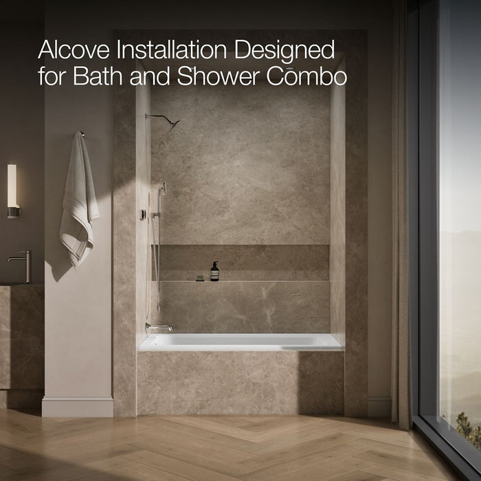KOHLER K-1947-LH Archer 60" x 30" alcove heated whirlpool bath, left drain