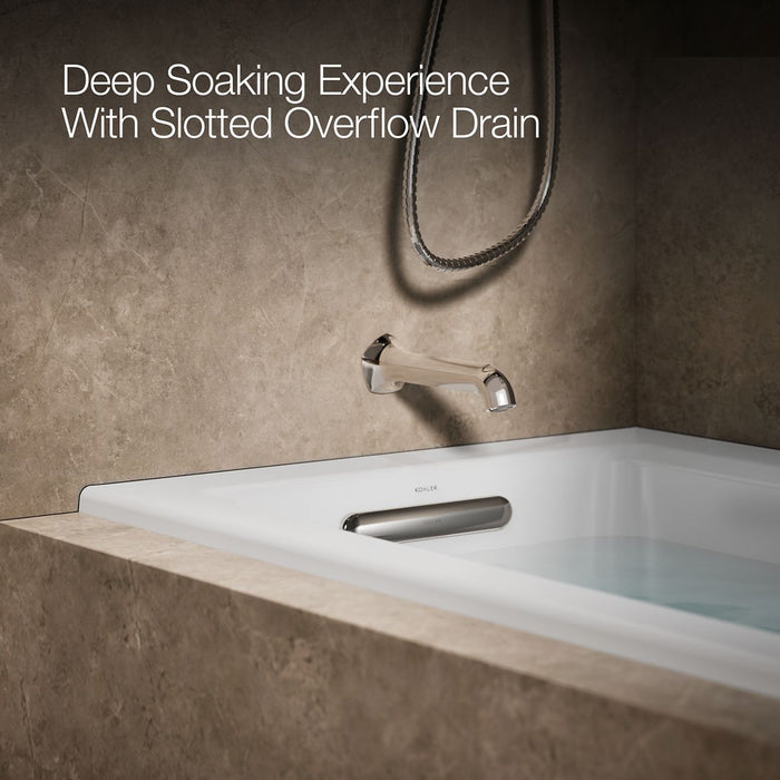 KOHLER K-1947-LH Archer 60" x 30" alcove heated whirlpool bath, left drain