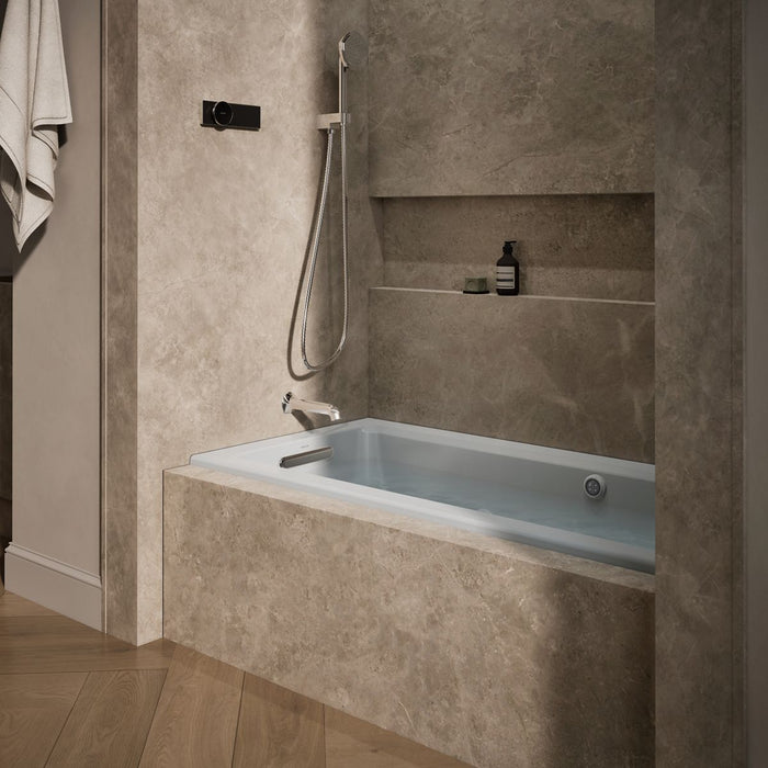 KOHLER K-1947-LW Archer 60" x 30" alcove whirlpool bath with Bask heated surface, left drain