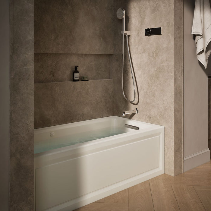 KOHLER K-1947-RAW Archer 60" x 30" alcove whirlpool bath with Bask heated surface, right drain