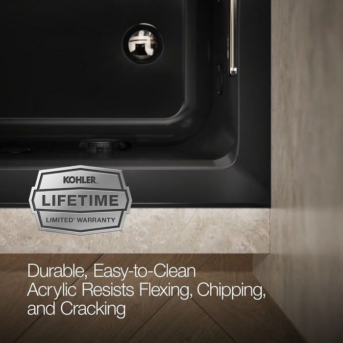 KOHLER K-1947-RW Archer 60" x 30" alcove whirlpool bath with Bask heated surface, right drain