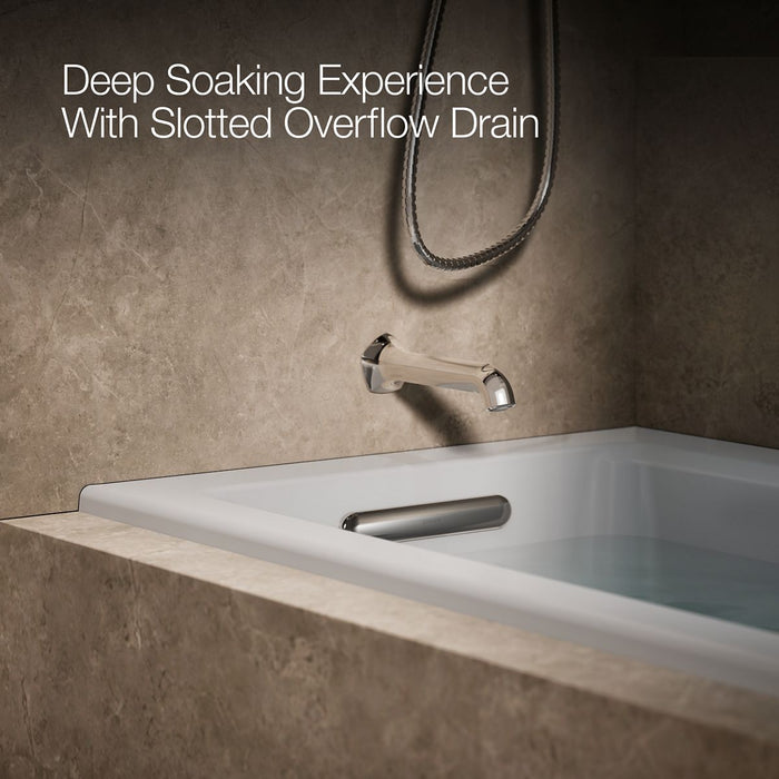 KOHLER K-1947-XHGHL Archer 60" x 30" alcove Heated BubbleMassage air bath and whirlpool, left drain