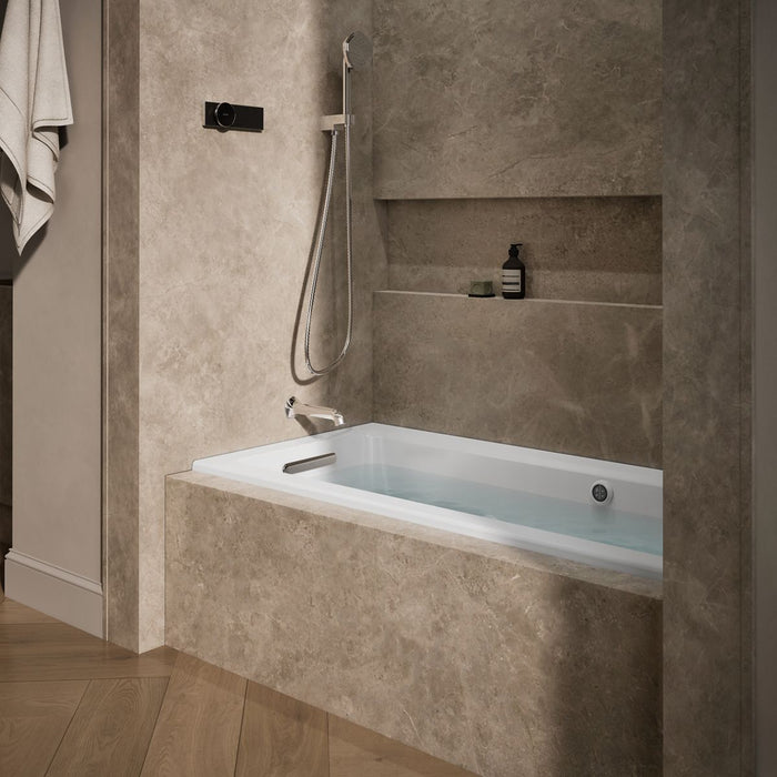 KOHLER K-1947-XHGHL Archer 60" x 30" alcove Heated BubbleMassage air bath and whirlpool, left drain
