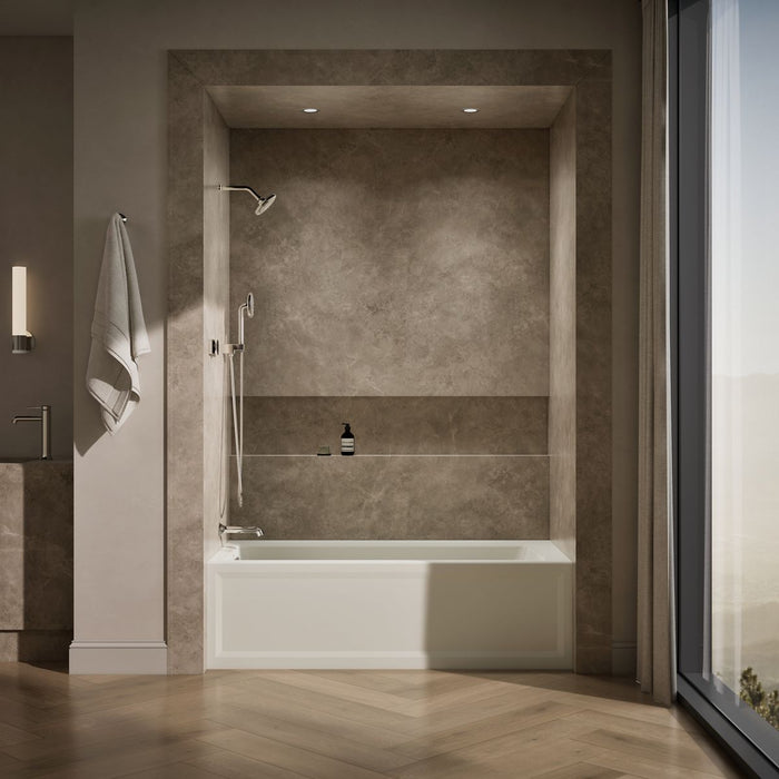KOHLER K-1948-LA Archer 66" x 32" alcove bath, left drain