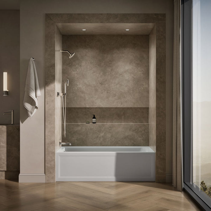 KOHLER K-1948-LAW Archer 66" x 32" alcove bath with Bask heated surface, left drain