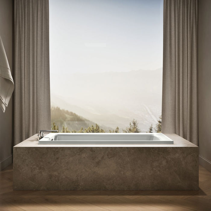 KOHLER K-1948-W1 Archer 66" x 32" drop-in bath with Bask heated surface