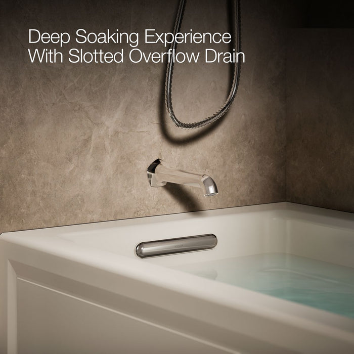 KOHLER K-1949-GHLA Archer 66" x 32" alcove Heated BubbleMassage air bath, left drain