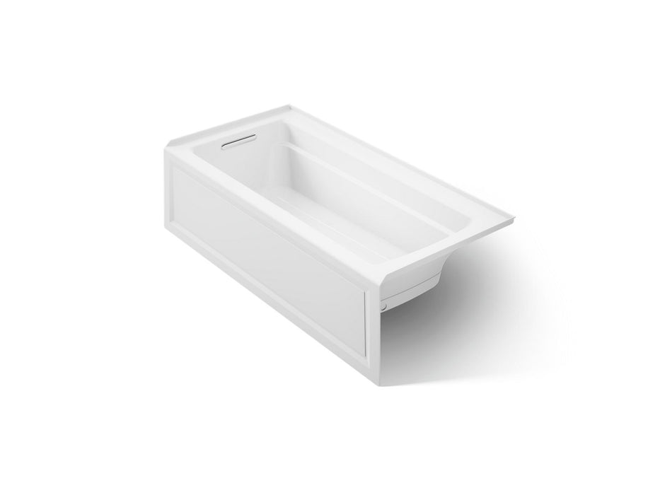 KOHLER K-1949-GHLA Archer 66" x 32" alcove Heated BubbleMassage air bath, left drain
