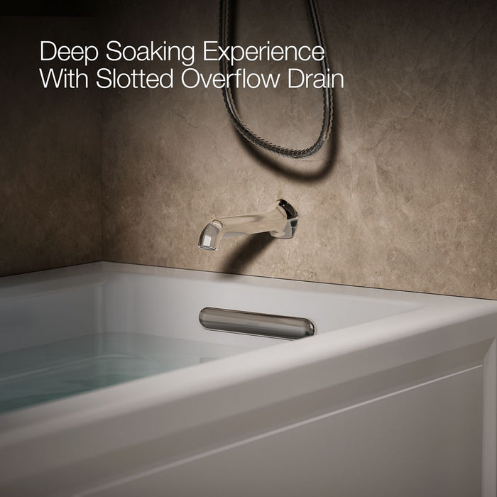 KOHLER K-1949-GHRA Archer 66" x 32" alcove Heated BubbleMassage air bath, right drain