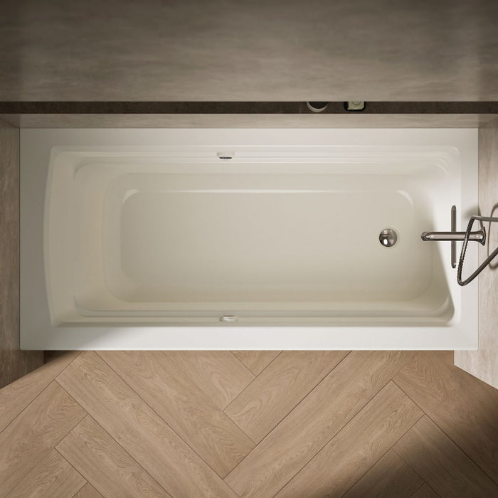KOHLER K-1949-GHRAW Archer 66" x 32" alcove Heated BubbleMassage air bath with Bask heated surface, right drain