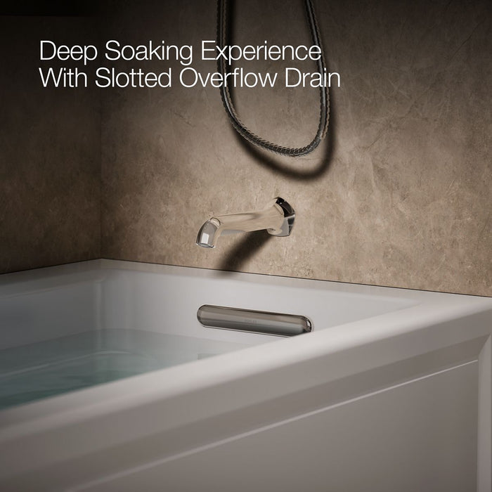 KOHLER K-1949-GHRAW Archer 66" x 32" alcove Heated BubbleMassage air bath with Bask heated surface, right drain