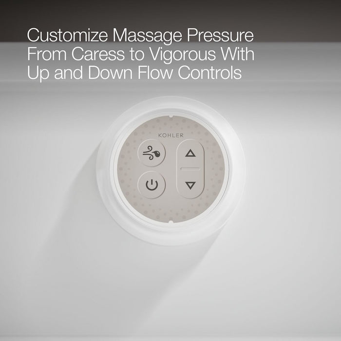 KOHLER K-1949-GHRAW Archer 66" x 32" alcove Heated BubbleMassage air bath with Bask heated surface, right drain
