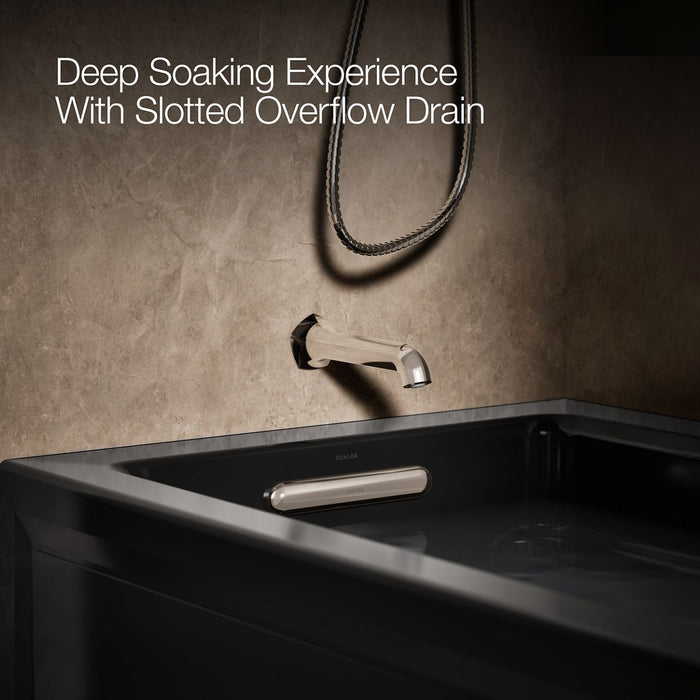 KOHLER K-1949-LA Archer 66" x 32" integral apron whirlpool with integral flange and left-hand drain