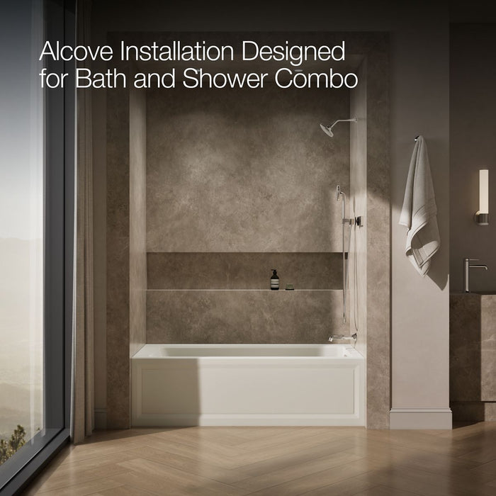 KOHLER K-1949-RA Archer 66" x 32" alcove whirlpool, right drain