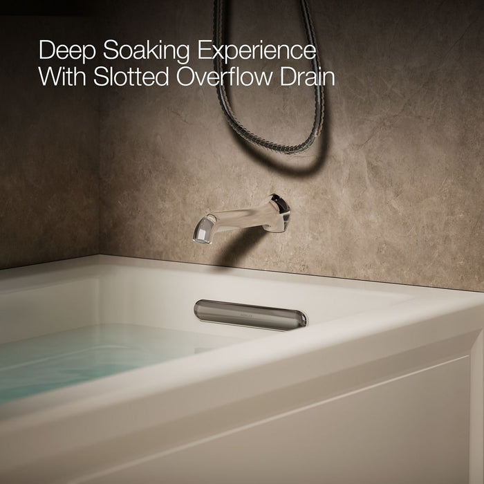 KOHLER K-1949-RAW Archer 66" x 32" alcove whirlpool bath with Bask heated surface, right drain