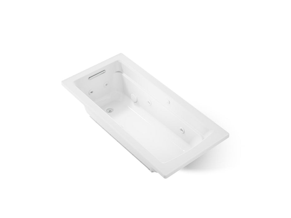 KOHLER K-1949-W1 Archer 66" x 32" drop-in whirlpool bath with Bask heated surface