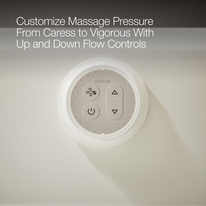 KOHLER K-1949-XGHLA Archer 66" x 32" alcove Heated BubbleMassage air bath and whirlpool, left drain