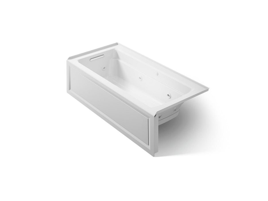 KOHLER K-1949-XGHLA Archer 66" x 32" alcove Heated BubbleMassage air bath and whirlpool, left drain