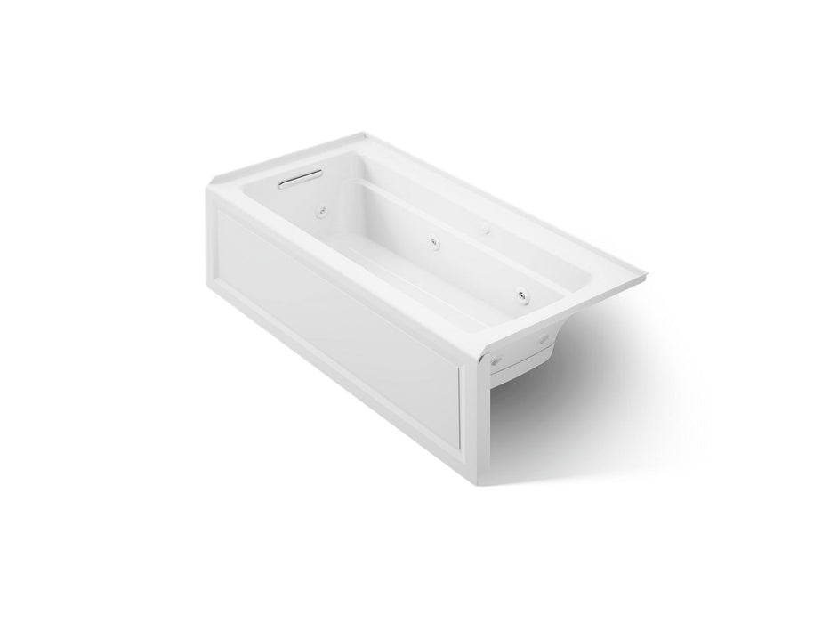 KOHLER K-1949-XGHLA Archer 66" x 32" alcove Heated BubbleMassage air bath and whirlpool, left drain