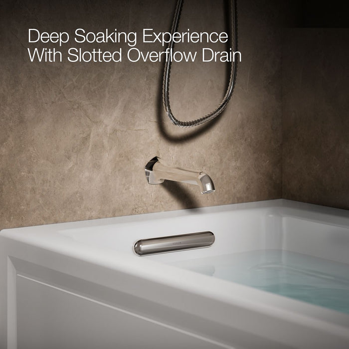 KOHLER K-1949-XGHLA Archer 66" x 32" alcove Heated BubbleMassage air bath and whirlpool, left drain