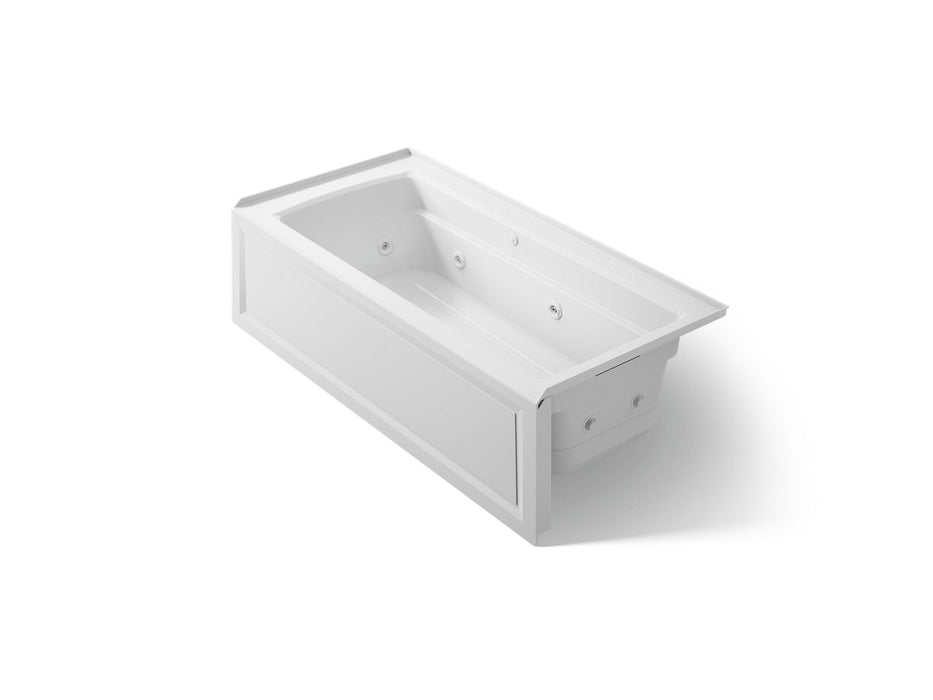 KOHLER K-1949-XGHRA Archer 66" x 32" alcove Heated BubbleMassage air bath and whirlpool, right drain