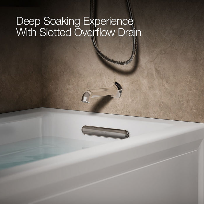 KOHLER K-1949-XGHRA Archer 66" x 32" alcove Heated BubbleMassage air bath and whirlpool, right drain