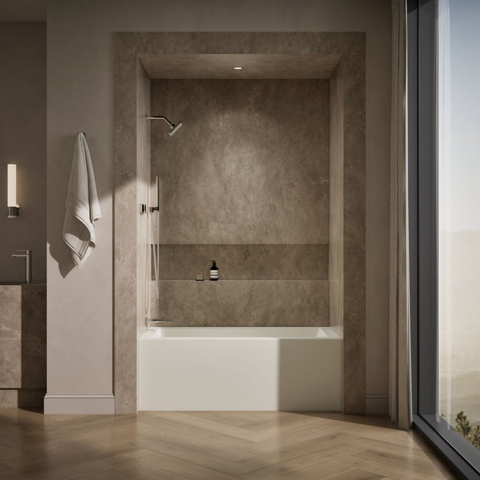 KOHLER K-1956-LA Underscore 60" x 30" alcove bath, left drain