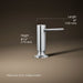 3/4 view of product with dimensions