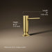 3/4 view of product with dimensions