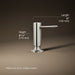 3/4 view of product with dimensions