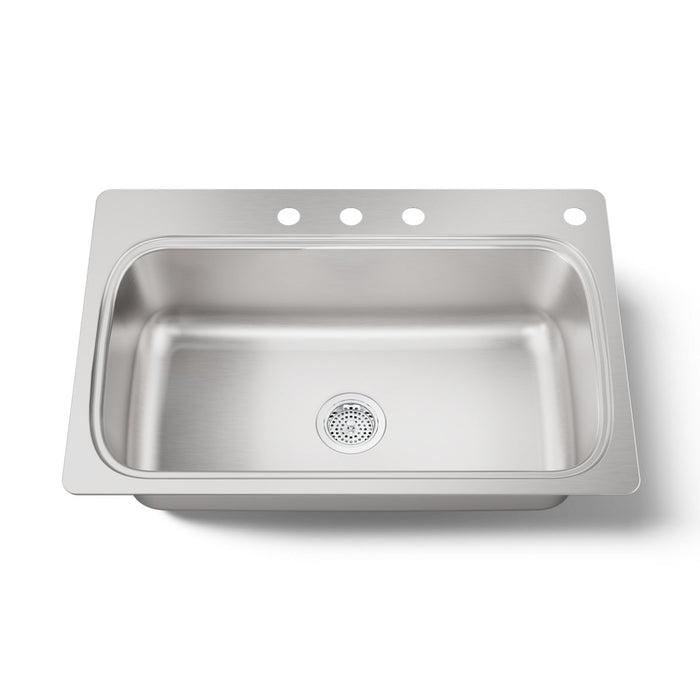 KOHLER K-20060-4 Verse 33" top-mount single-bowl kitchen sink