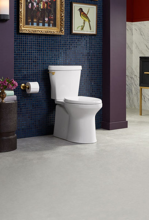 KOHLER K-20198 Betello ContinuousClean XT two-piece elongated toilet with skirted trapway, 1.28 gpf
