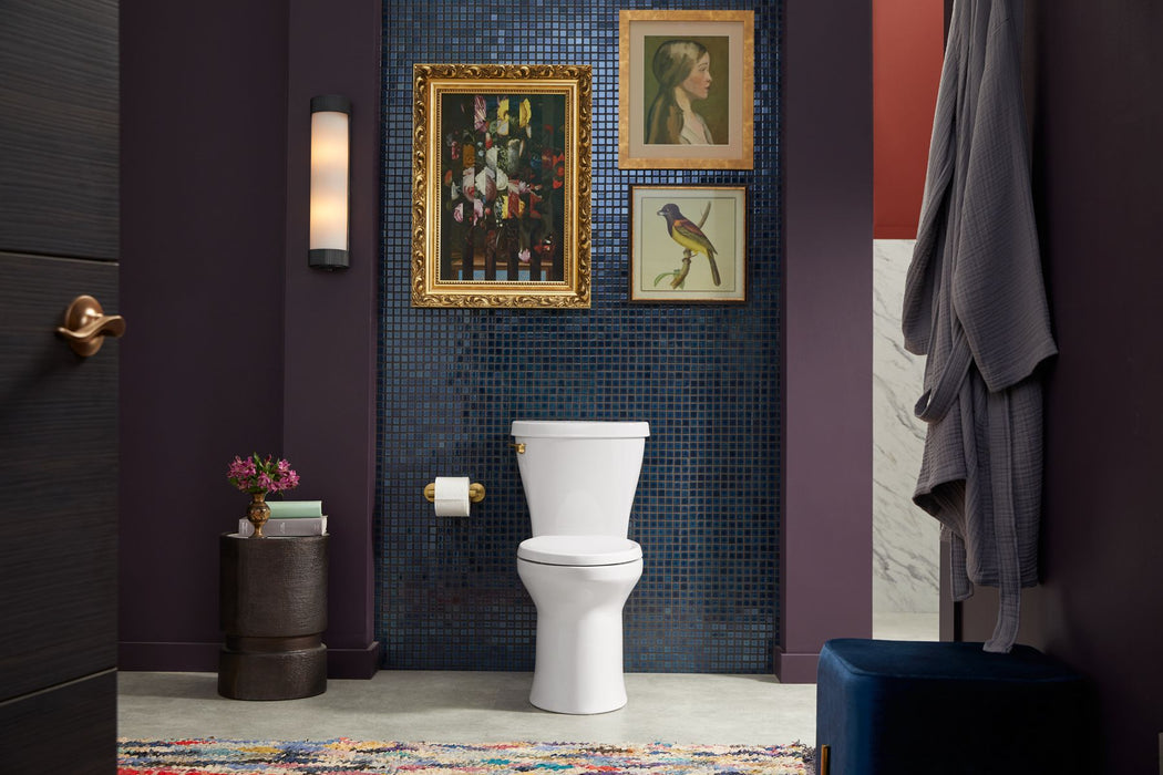 KOHLER K-20198 Betello ContinuousClean XT two-piece elongated toilet with skirted trapway, 1.28 gpf