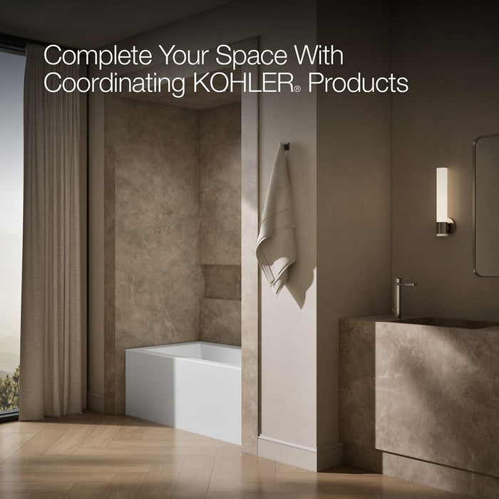 KOHLER K-20202-RA Underscore 60" x 32" alcove bath, right drain