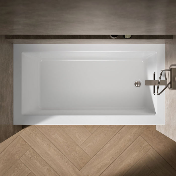 KOHLER K-20202-RA Underscore 60" x 32" alcove bath, right drain