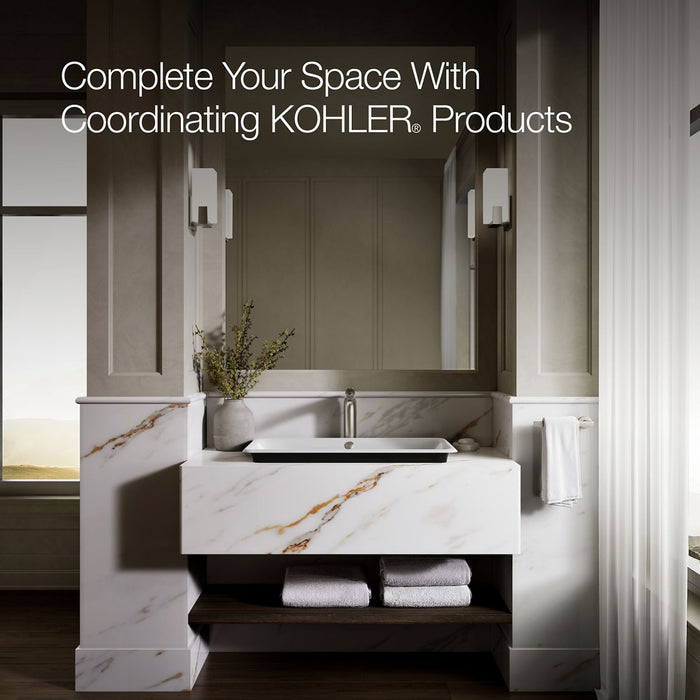 KOHLER K-20212-P5 Iron Plains 30" rectangular drop-in/undermount/vessel bathroom sink with Iron Black painted underside