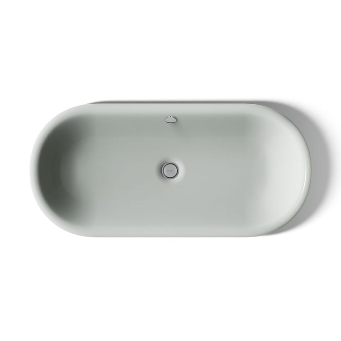 KOHLER K-20213-W Iron Plains 33" oval drop-in/undermount/vessel bathroom sink with White painted underside