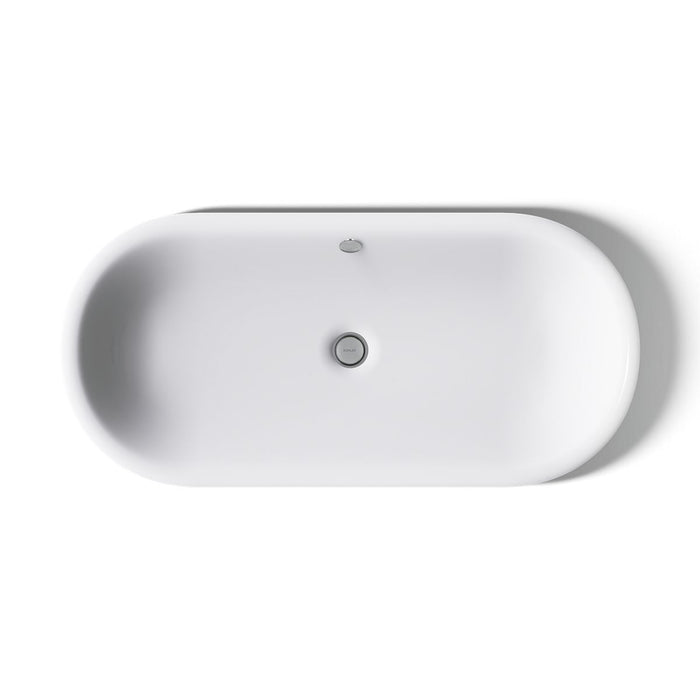 KOHLER K-20213-W Iron Plains 33" oval drop-in/undermount/vessel bathroom sink with White painted underside