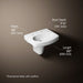 3/4 view of product with dimensions