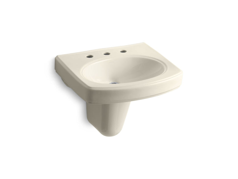 KOHLER K-2035-8 Pinoir 22" Oval Wall-mount Bathroom Sink