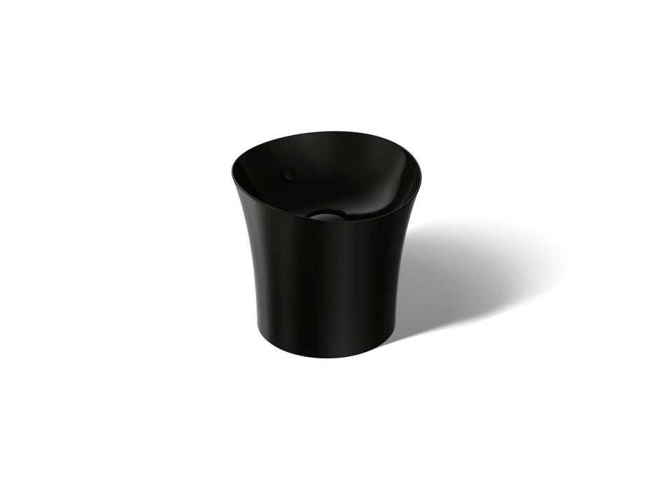 KOHLER K-20703 Veil 16" round vessel bathroom sink or pedestal sink basin, black black