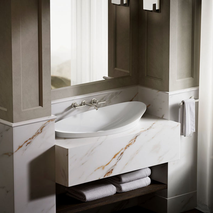 KOHLER K-20705-N Veil 38-1/2" oval vessel bathroom sink, no overflow