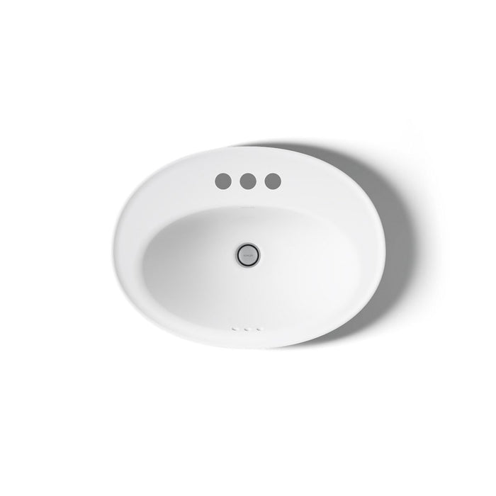 KOHLER K-2075-4 Serif 22-1/4" oval drop-in bathroom sink