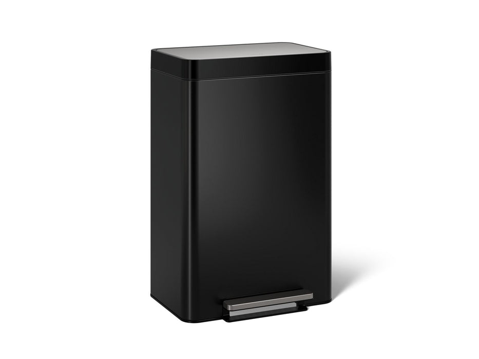 KOHLER K-20940 13-gallon stainless steel step trash can