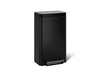 KOHLER K-20941 8-gallon loft stainless steel step trash can, black stainless