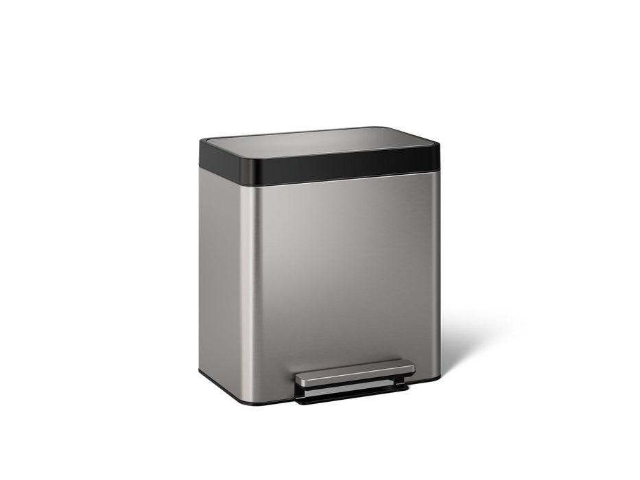 KOHLER K-20942 8-gallon stainless steel step trash can