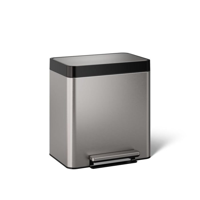 KOHLER K-20942 8-gallon stainless steel step trash can
