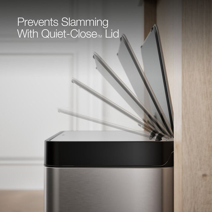 KOHLER K-20942 8-gallon stainless steel step trash can