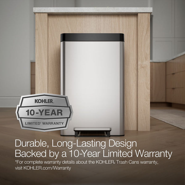 KOHLER K-20956 Dual-compartment step trash can