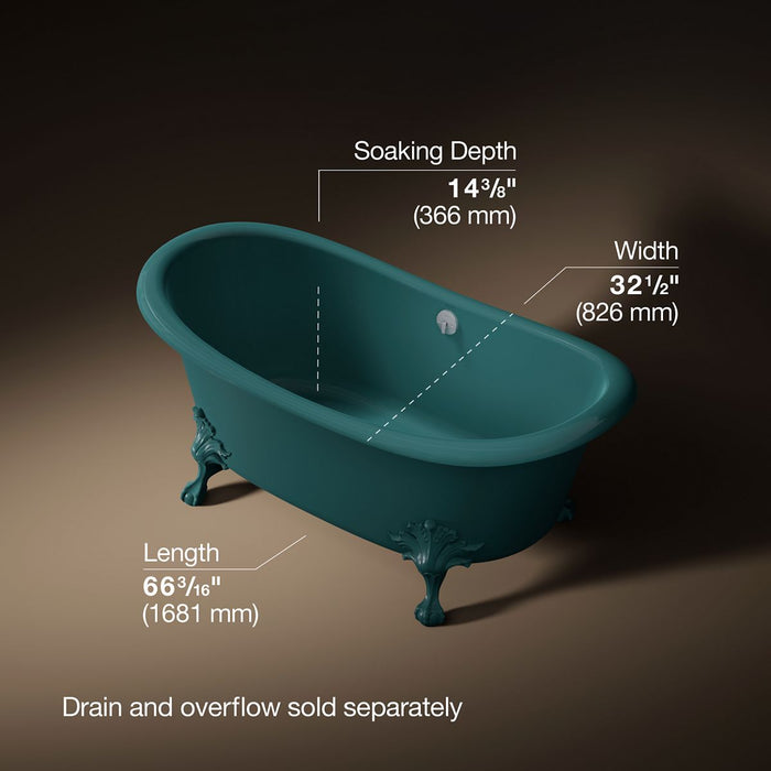 KOHLER K-21000-PAT Artifacts 66-1/8" x 32-1/2" freestanding bath